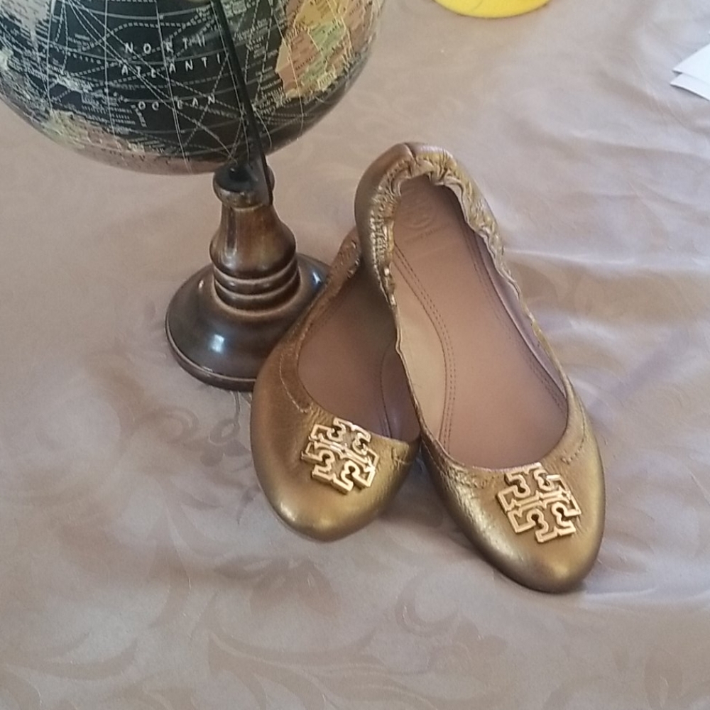 Tory burch broze flats